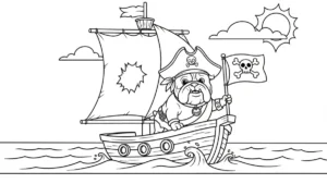 coloriage Bouledogue et decoupage