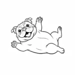 coloriage Bouledogue et decoupage