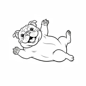 coloriage Bouledogue et decoupage
