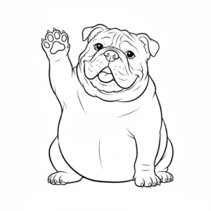 coloriage Bouledogue a dessiner et imprimer
