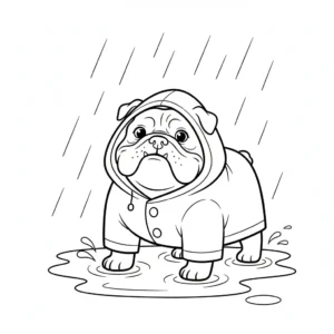 coloriage Bouledogue pour enfant de 4 ans