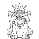 coloriage Bouledogue pour enfant de 2 ans