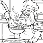 coloriage Bouledogue pour enfant de 2 ans