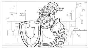 coloriage Bouledogue à imprimer pour enfants