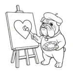 coloriage Bouledogue pour enfant de 3 ans