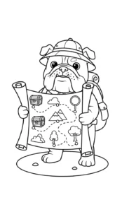coloriage Bouledogue à imprimer pour enfant de 10 ans