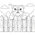 coloriage Bouledogue à imprimer pour enfant de 7 ans