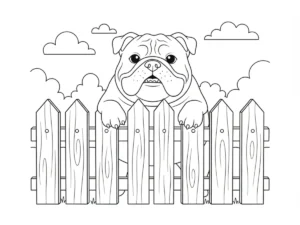 coloriage Bouledogue à imprimer pour enfant de 7 ans