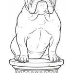 coloriage Bouledogue de pour enfants