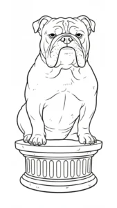 coloriage Bouledogue de pour enfants