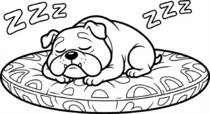 coloriage Bouledogue pour enfants à télécharger