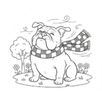 coloriage Bouledogue pour primaire