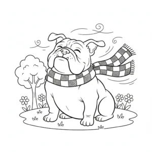 coloriage Bouledogue pour primaire