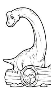 coloriage Brachiosaurus et decoupage
