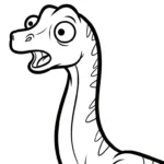 coloriage Brachiosaurus pour enfant de 7 ans