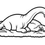 coloriage Brachiosaurus pour enfant de 4 ans