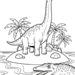 coloriage Brachiosaurus à imprimer gratuit