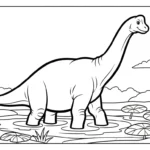 coloriage Brachiosaurus pour enfants