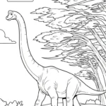 coloriage Brachiosaurus pour enfant gratuit
