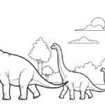 coloriage Brachiosaurus a colorier en ligne