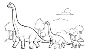 coloriage Brachiosaurus a colorier en ligne