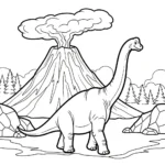 coloriage Brachiosaurus de pour enfants
