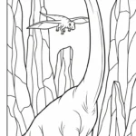 coloriage Brachiosaurus et decoupage a imprimer gratuit