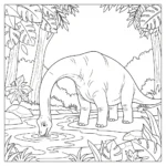 coloriage Brachiosaurus pour enfant de 5 ans