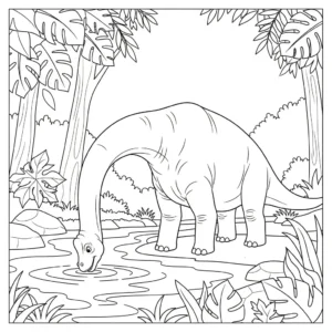 coloriage Brachiosaurus pour enfant de 5 ans