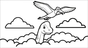 coloriage Brachiosaurus pour enfant a imprimer gratuit