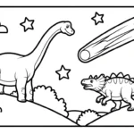 image de coloriage Brachiosaurus pour enfant