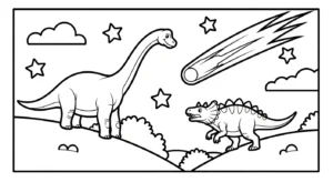 image de coloriage Brachiosaurus pour enfant