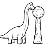 coloriage Brachiosaurus à imprimer pour enfant de 7 ans