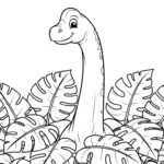 coloriage Brachiosaurus à imprimer pour enfant de 7 ans