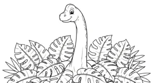 coloriage Brachiosaurus à imprimer pour enfant de 7 ans