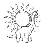 coloriage Brachiosaurus à imprimer pour enfant de 2 ans