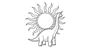 coloriage Brachiosaurus à imprimer pour enfant de 2 ans