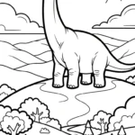 coloriage Brachiosaurus pour enfant de 6 ans