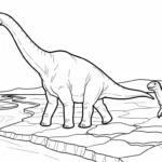 coloriage Brachiosaurus à imprimer gratuitement pdf