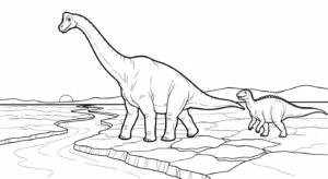 coloriage Brachiosaurus à imprimer gratuitement pdf