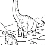 coloriage Brachiosaurus pour enfants à télécharger