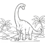 coloriage Brachiosaurus à imprimer pdf gratuit