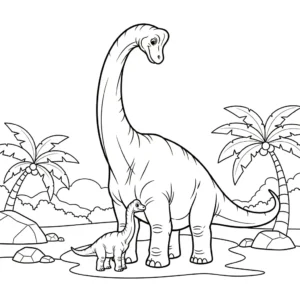 coloriage Brachiosaurus à imprimer pdf gratuit