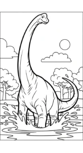 coloriage Brachiosaurus gratuit