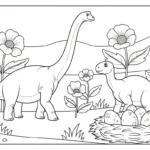 coloriage Brachiosaurus pour enfant de à imprimer