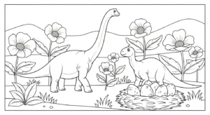 coloriage Brachiosaurus pour enfant de à imprimer