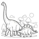 coloriage Brachiosaurus à imprimer pour enfant de 10 ans