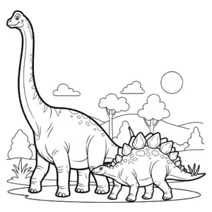 coloriage Brachiosaurus à imprimer pour enfant de 10 ans