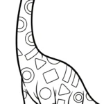 coloriage Brachiosaurus educatif pour enfant