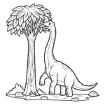 coloriage Brachiosaurus à imprimer pour enfant de 7 ans